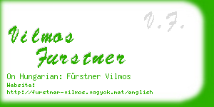 vilmos furstner business card