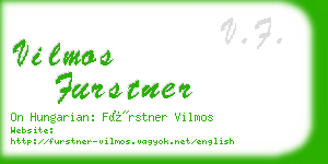 vilmos furstner business card